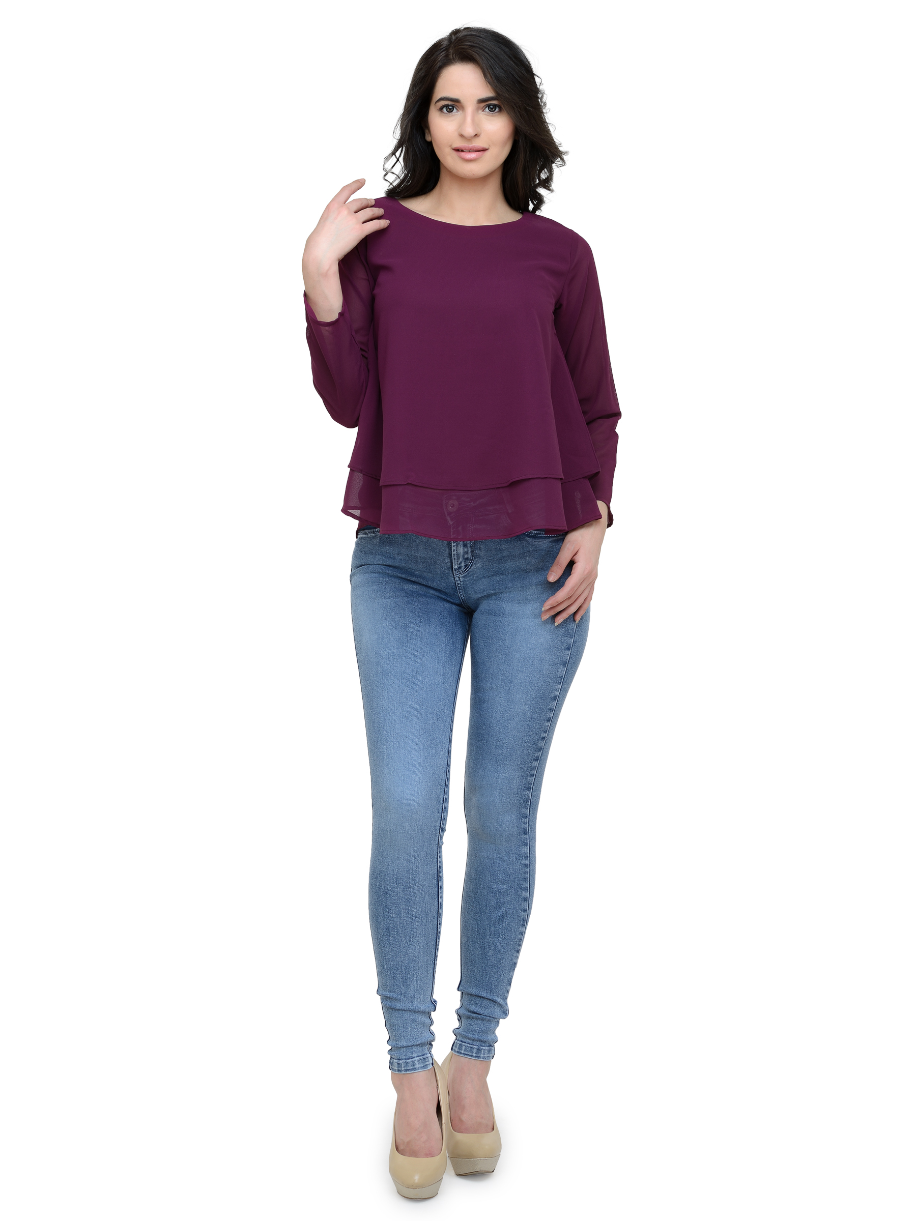 PURPLE REGULAR LAYERED TOP